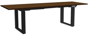 OfficeTech Strong állítható magasságú asztal 240 x 80 cm, fekete alap, dió