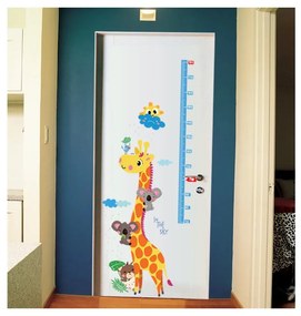 Magasságmérős gyerek matrica ajtóra-falra 60x120 cm Giraffe &amp; Koalas – Ambiance