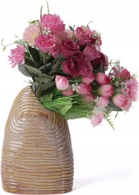 Kerámia Virágváza Modern Szobrászat Művészet Kézműves 22cm