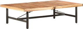 vidaXL tömör akácfa dohányzóasztal 142 x 90 x 42 cm