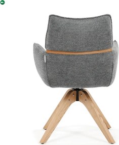 Szürke szövet étkezőszék – kényelmes kárpitozott szék DCH-D1348 GREY2