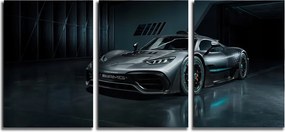 Mercedes sportautó falikép 3 db triptichon ajándék 40x90 cm