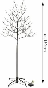 NEXOS Dekoratív fa 96 LED Meleg fehér 150 cm