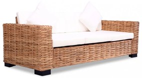 15 részes természetes rattan kanapészett