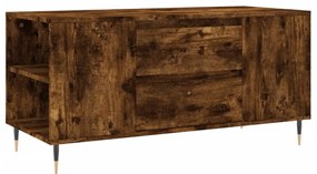 füstös tölgy színű szerelt fa dohányzóasztal 102x44,5x50 cm