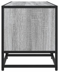 szürke sonoma színű szerelt fa és fém TV-szekrény 100x35x41 cm