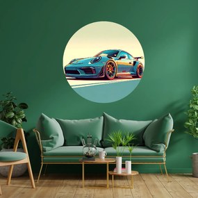 PIPPER. Kör alakú falmatrica "Porsche 911" Méret: 60cm