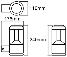 Ledvance - LED Kültéri fali lámpa LANTERN 1xLED/12W/230V IP44