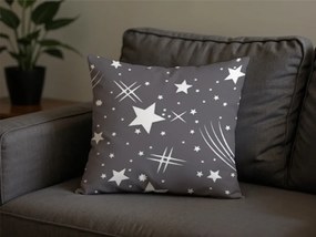 2 darabos mikroszálas díszpárnahuzat szett ÉJSZAKAI ÉGBOLT 45x45 cm, szürke