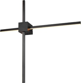 Matt fekete LED dimmelhető fali lámpa Cassino – Trio