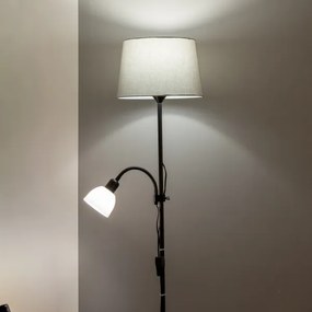 Brilagi - CERIA állólámpa 1xE27/100W/230V + 1xE14/25W fekete/szürke