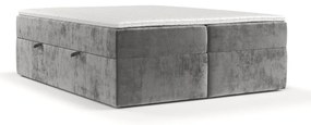 Szürke ágyneműtartós boxspring ágy 140x200 cm Yoko – Maison de Rêve
