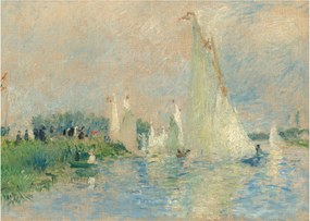Üveg kép - Auguste Renoir, Regatta at Argenteuil, reprodukciók (70x50 cm)