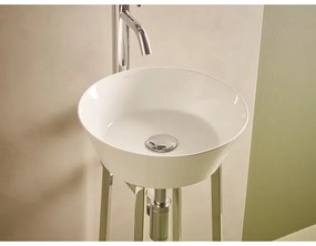 Bathco 4086 - VOLTA ráépíthető mosdó Ø 35 cm porcelán/fehér