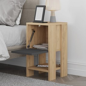Éjjeliszekrény Ema - Oak, Anthracite