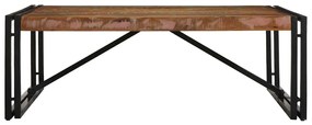 Többszínű tömör újrahasznosított fa dohányzóasztal 100x100x35cm