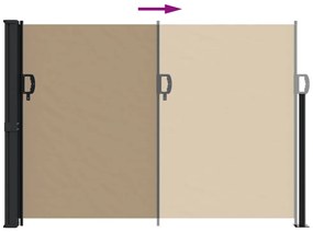 tópszínű behúzható oldalsó napellenző 140 x 300 cm