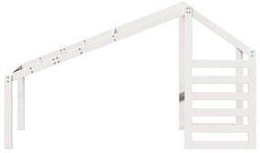 fehér tömör fenyőfa gyerekágytető 198 x 97 x 113 cm