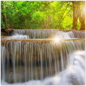 Poszterek 70x70 Ázsiai tájkép Vízesés