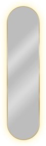 Baltica Design Tiny Border Pastille tükör 40x155 cm ovális világítással arany 5904107905693