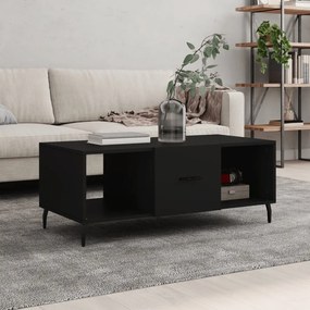 Fekete szerelt fa dohányzóasztal 102 x 50 x 40 cm