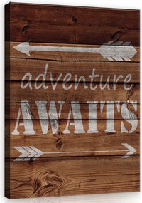 Vászonkép 60x80 Kaland vár utazás kutatás meghajtó inspiráció motiváció fa