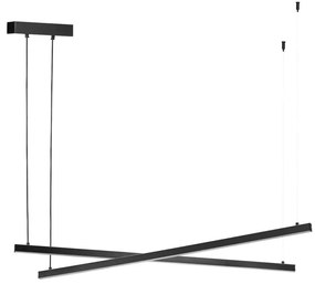 Argon 8838 - LED Csillár zsinóron MIAMI LED/74W/230V 3000K fekete