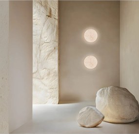 Matt fehér kő LED dimmelhető fali lámpa Bobbin – Trio Select