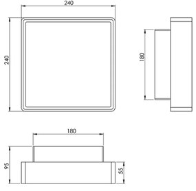 Fali lámpa OBAN 1xE27/42W
