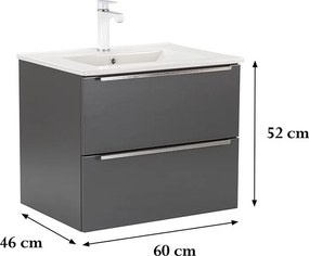 Vario Trim 60 alsó szekrény mosdóval