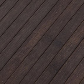 négyszögletű sötétbarna bambusz szőnyeg 80 x 300 cm