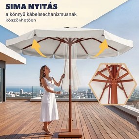 MALAGA napernyő, Ø330cm, bézs Kingsleeve