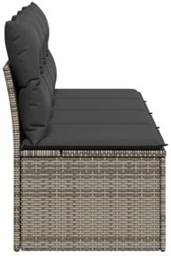 vidaXL 4 személyes szürke polyrattan kerti kanapé párnával