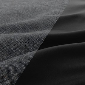 Toronto sarokkanapé, 2 ágyneműtartóval, fonott + műbőr, jobboldali, szürke - fekete