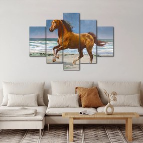 Egy ló képe a tengerparton (150x105 cm)