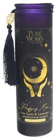 Arome Palo Santo & Lavender Organic gyertya300 g színes magas tégelyben, rojtokkal