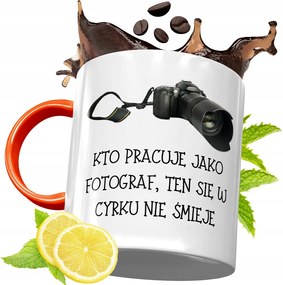 Narancssárga Bögre Fotósnak Ajándék fényképes nyomtatással