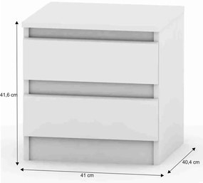 HANY NEW 002 éjjeliszekrény, fehér