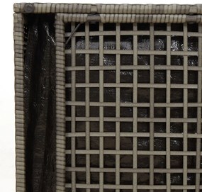 Kültéri Tárolódoboz Szürke és Sötétszürke Rattan Nagy Tárolás