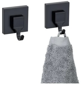 WENKO 71448800 - VACUUM-LOC QUADRO ED kampó, 6x7 cm, fekete