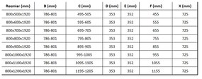 Mexen Lima zuhanykabin 80x100cm, 6mm-es üveg, króm profil-átlátszó üveg, 856-080-100-01-00