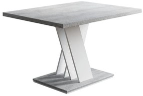 Masiv dohányzóasztal fehér/beton N