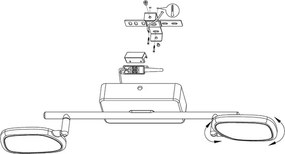 Eglo 97692 - PALOMBARE-C RGB LED spotlámpa 2x5W 230V