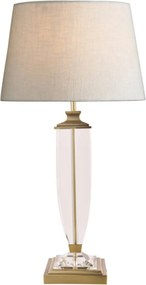 LAURA ASHLEY 3599058-Q CARSON Kristály Asztali lámpa Antik sárgaréz, Fehér B22 IP20