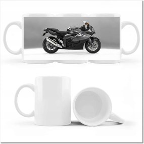 Nyomott mintás bögre Fekete-fehér üldöző