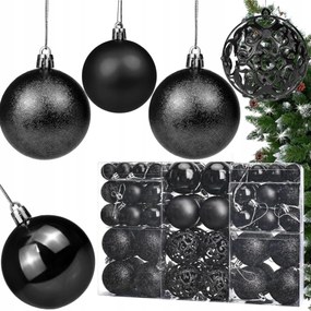 Karácsonyfadísz Fekete Extra Nagy Szett Gyönyörű Karácsonyi Dekoráció