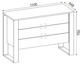 Bumerang Anthracite and Walnut komód