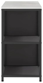 Konyhai Tároló Készlet polcokkal 2 pcs Fekete 120 x 50 x 92 cm