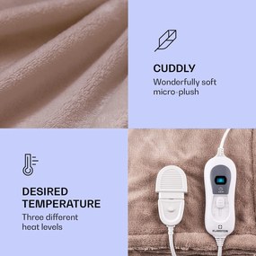 Klarstein Dr. Watson XXL, melegítő takaró, 3 fűtési fokozat, mosható, 200 x 180 cm, mikroplüss
