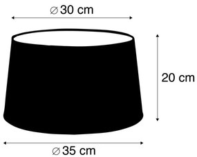 Lenvászon lámpabúra fekete 35 cm